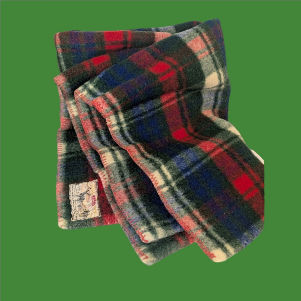 Vintage Blanket   Holland By Aaba Plaid Wool Blanket 1950 ALLWool 72x72